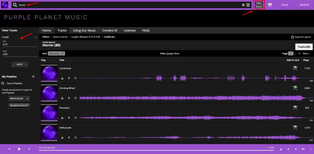 Purple planet music library