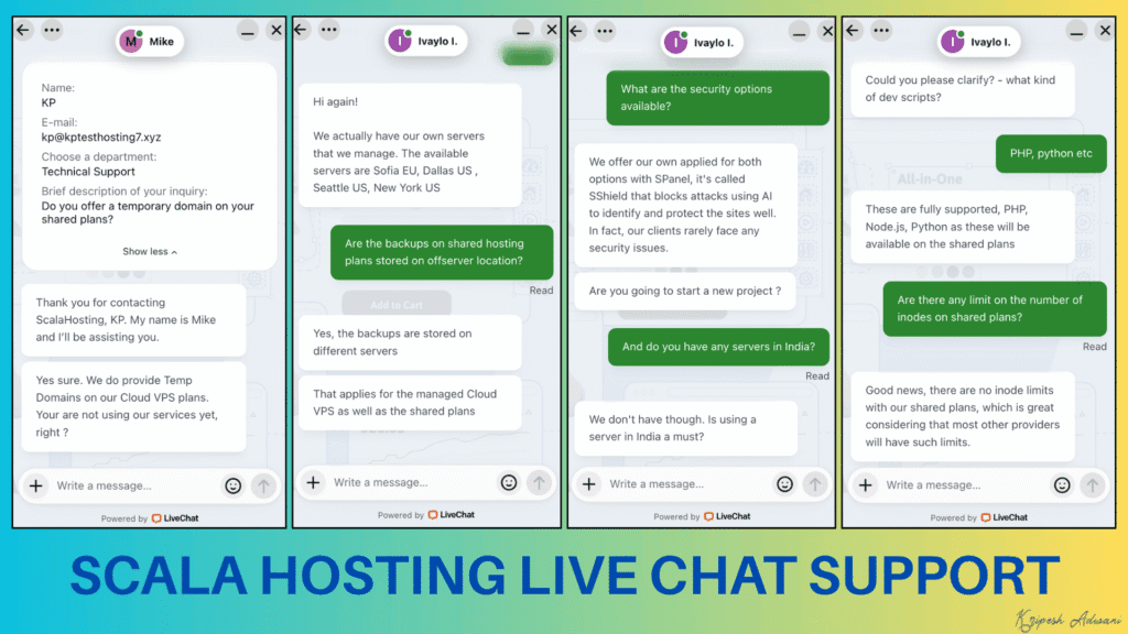 Scala hosting - live chat support
