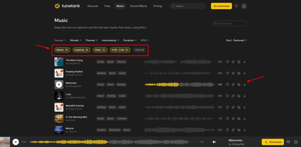 TuneTank music library