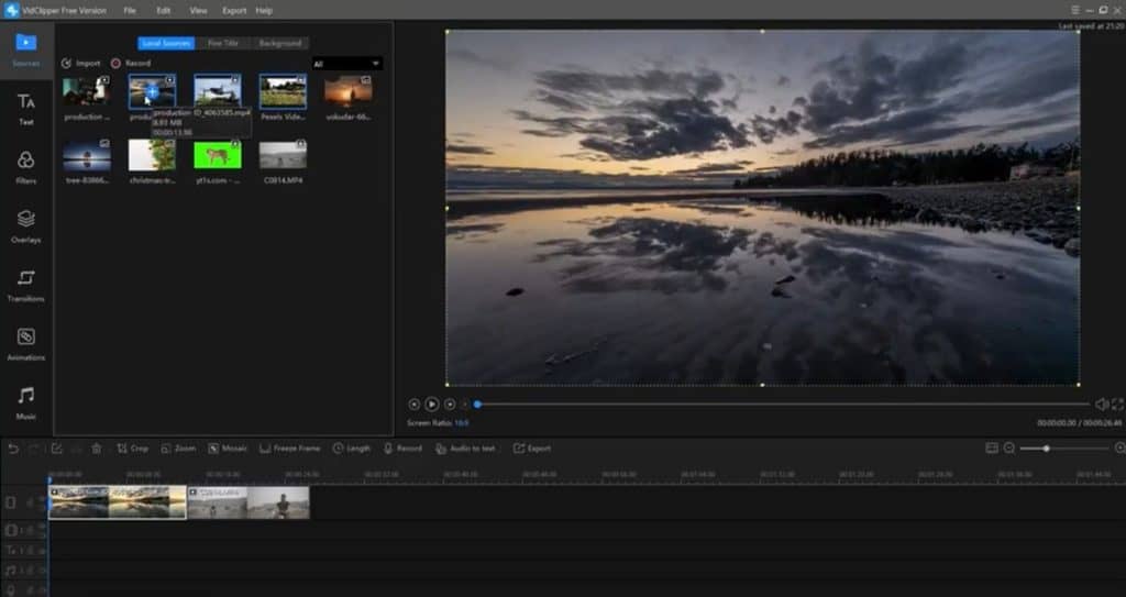 6 Best Free Video Editor Softwares For PC (2026) - Free Video Editing Apps For PC 6 VidClipper Interface