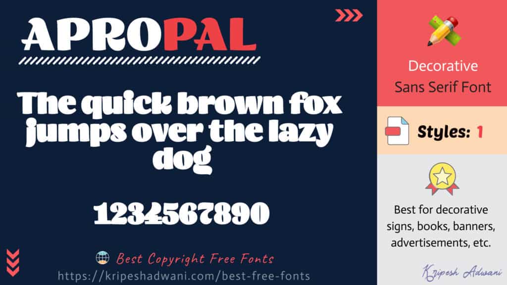 Best Copyright Free Fonts (2026) - Download Free Fonts For Commercial Use 21 Apropal-free-font