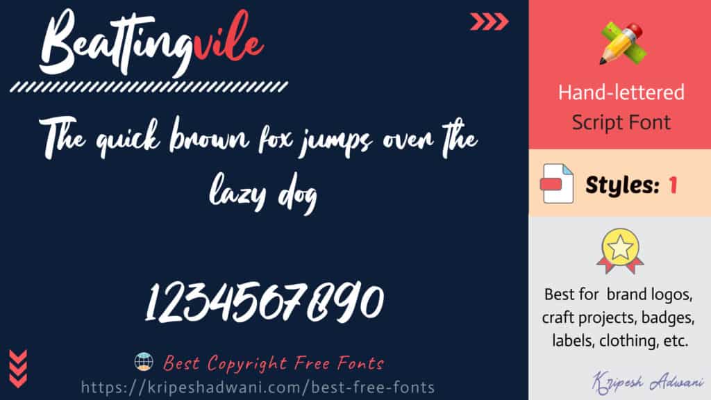 Best Copyright Free Fonts (2026) - Download Free Fonts For Commercial Use 33 Beattingvile-free-font
