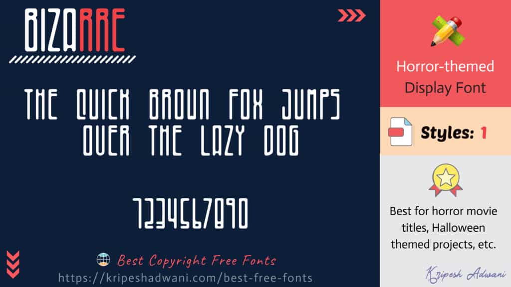 Best Copyright Free Fonts (2026) - Download Free Fonts For Commercial Use 45 Bizarre free font