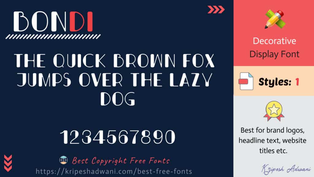 Best Copyright Free Fonts (2026) - Download Free Fonts For Commercial Use 44 Bondi-free-font
