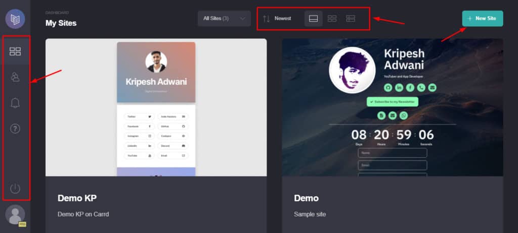 Carrd Review (2026) - Affordable Landing Page Builder 2 Carrd UI