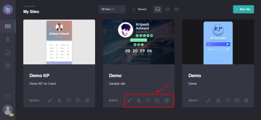 Carrd Review (2026) - Affordable Landing Page Builder 3 Carrd UI Website settings