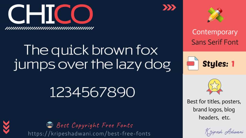 Best Copyright Free Fonts (2026) - Download Free Fonts For Commercial Use 28 Chico-free-font