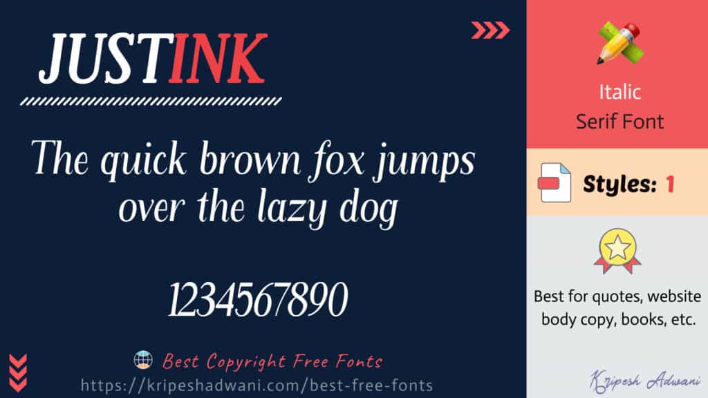 Best Copyright Free Fonts (2026) - Download Free Fonts For Commercial Use 8 Justink-free-font