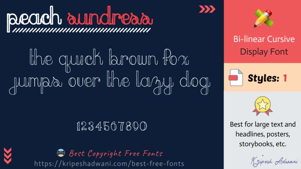 Best Copyright Free Fonts (2026) - Download Free Fonts For Commercial Use 49 Peach-sundress-free-font