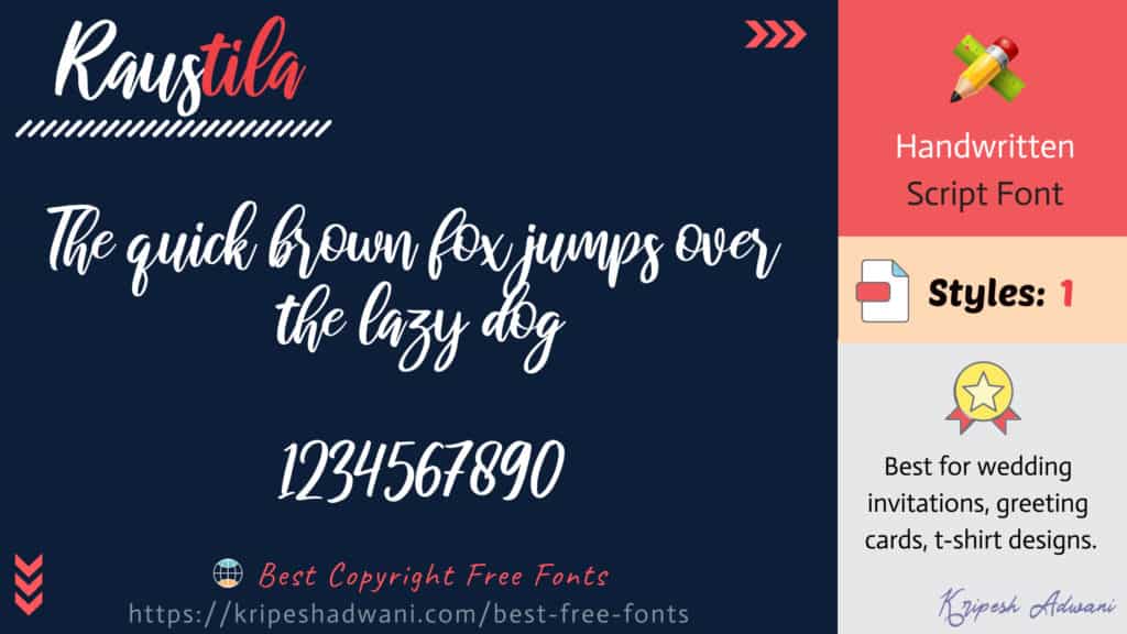 Best Copyright Free Fonts (2026) - Download Free Fonts For Commercial Use 41 Raustila-free-font
