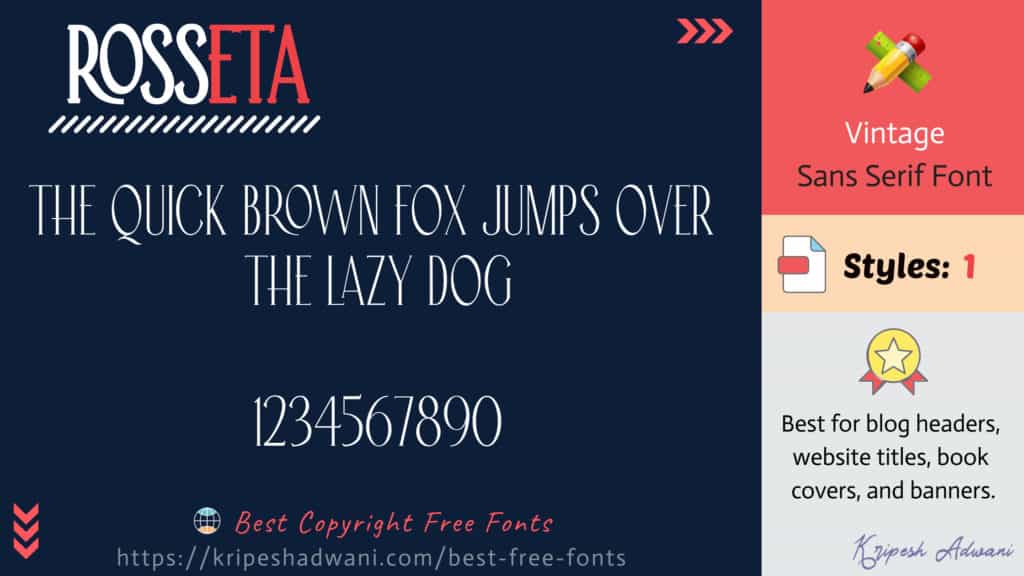 Best Copyright Free Fonts (2026) - Download Free Fonts For Commercial Use 24 Rosseta-free-font