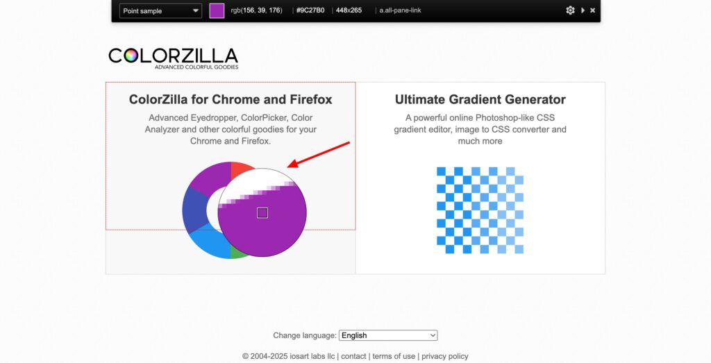 15 Best Color Picker Tools (2026) - Color Palette Tools For Designers & Developers 1 ColorZilla color picker