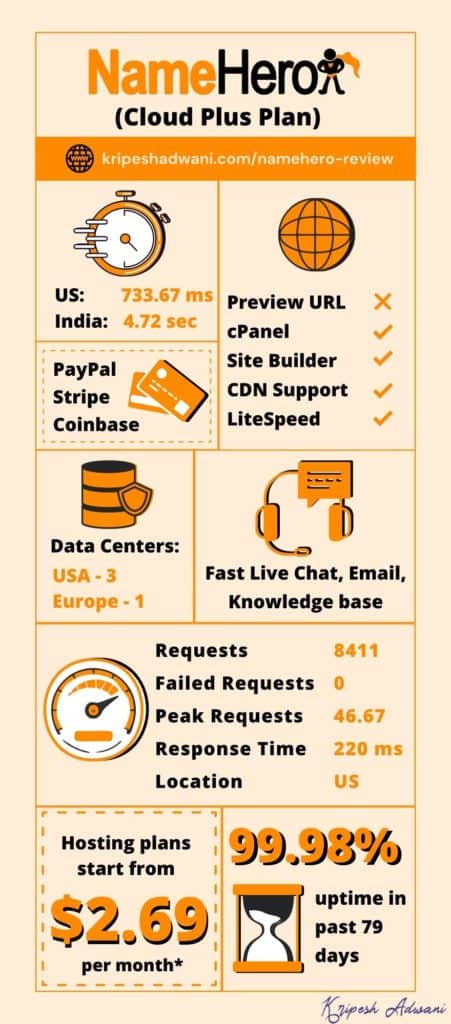 Namehero Hosting Infographic