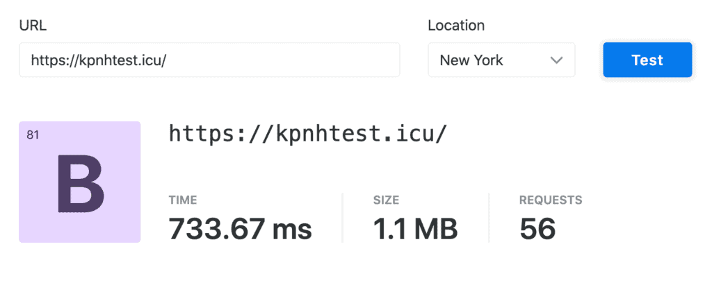 Namehero Speed Test (New York)