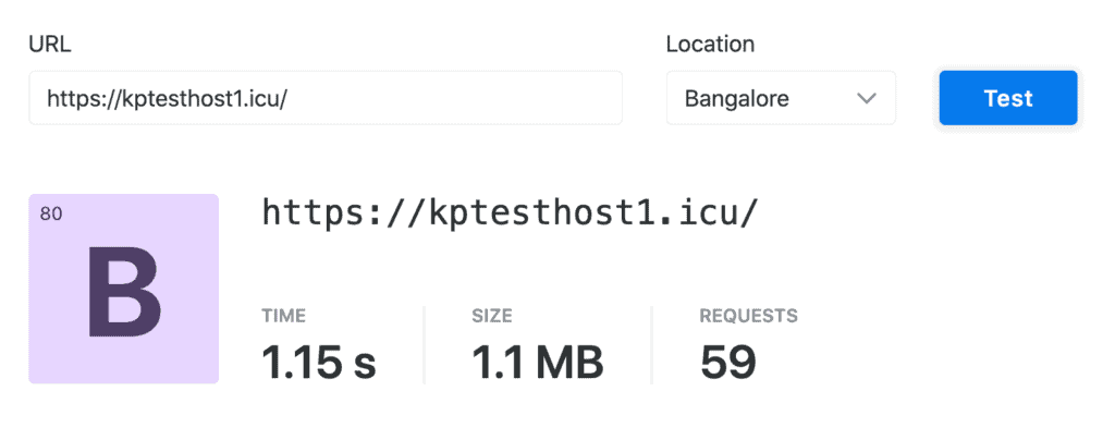 Public Cloud (Sapling Plan) Speed Test