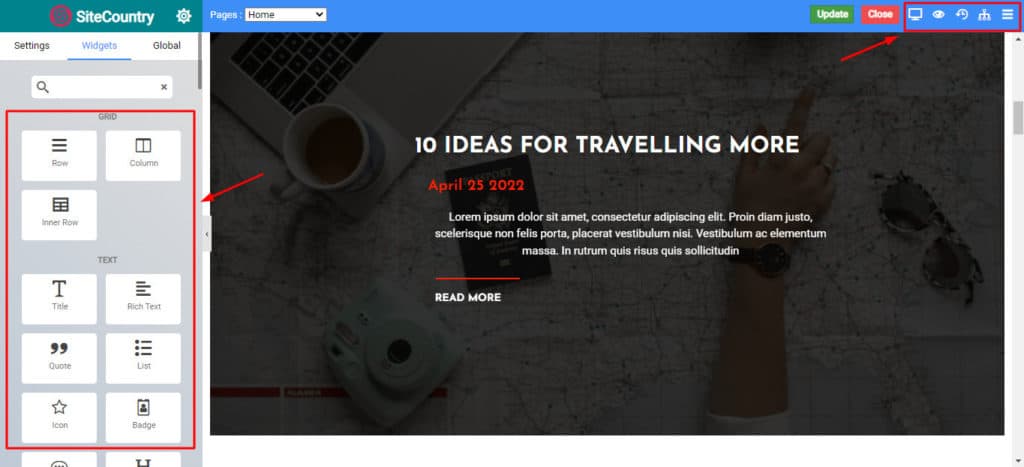 SiteCountry site builder