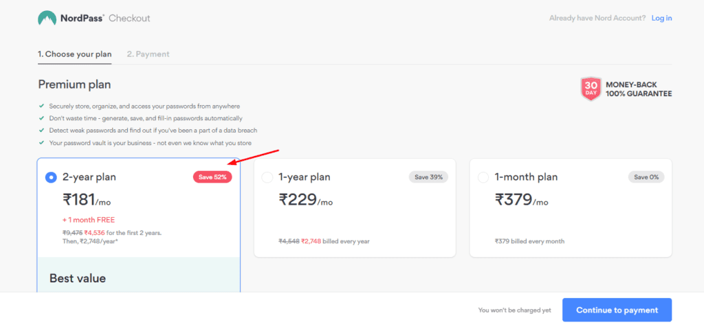 NordPass Coupon Code (2025) & Discounts 3 Availing discount on NordPass