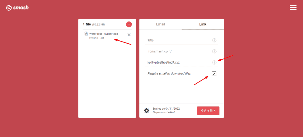 Creating share link on Smash