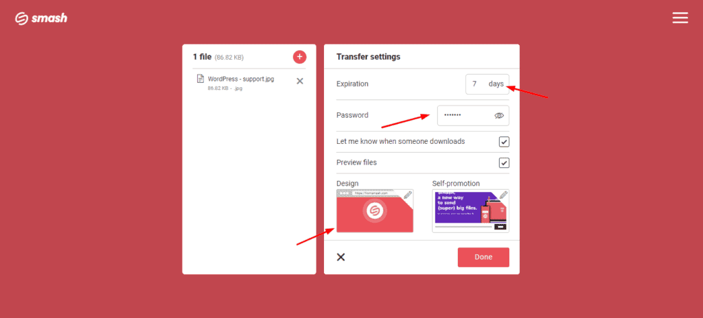 Password protection on Smash