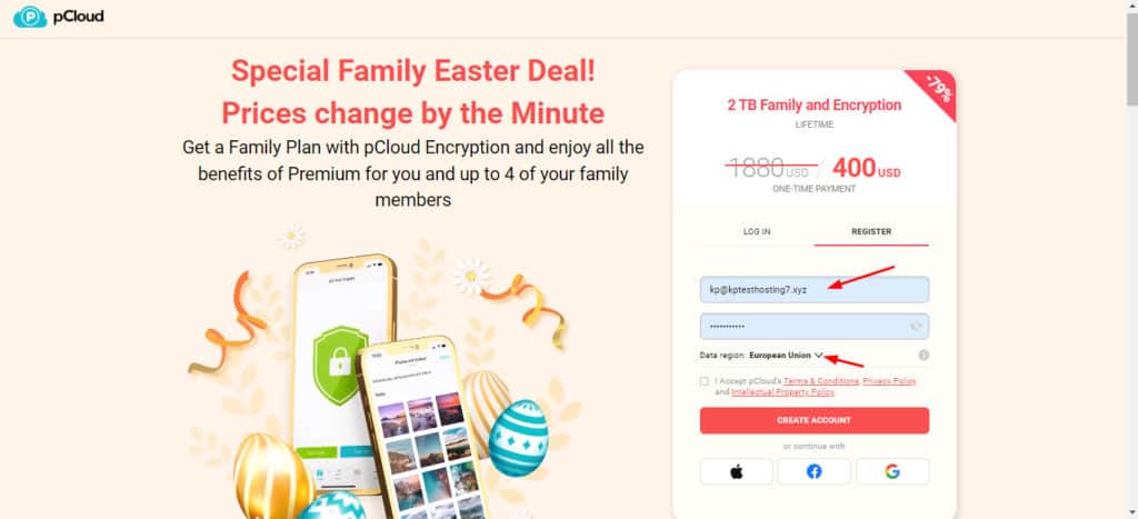 pCloud Coupon Codes and Discounts (2025) 4 Registering for an account on pCloud