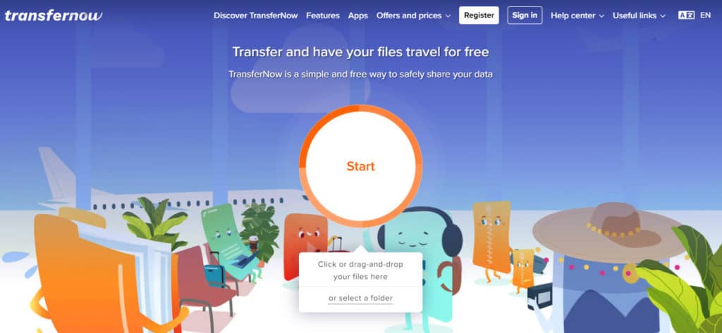 Transfernow homepage