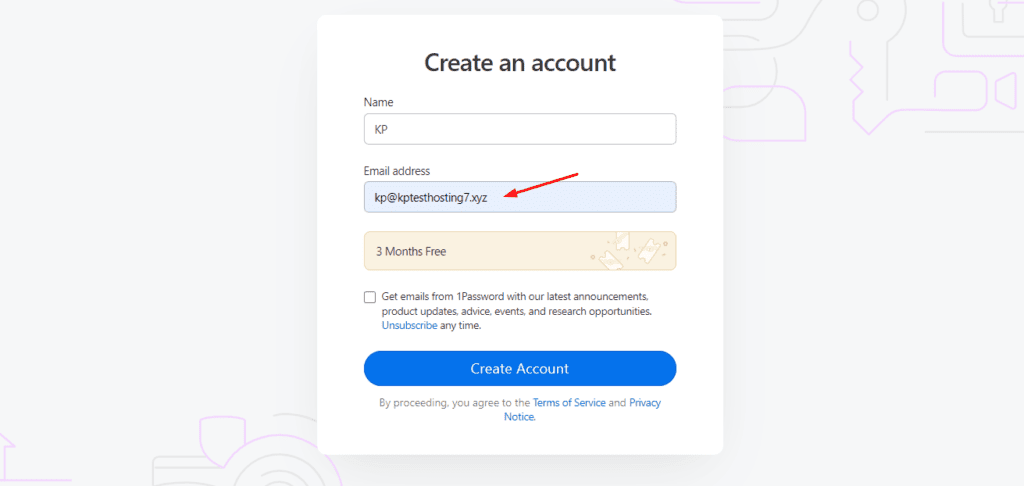 Availing 1Password 3-months free trial