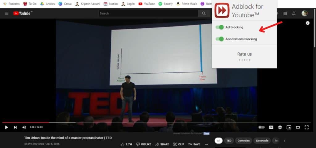 AdBlock for YouTube UI