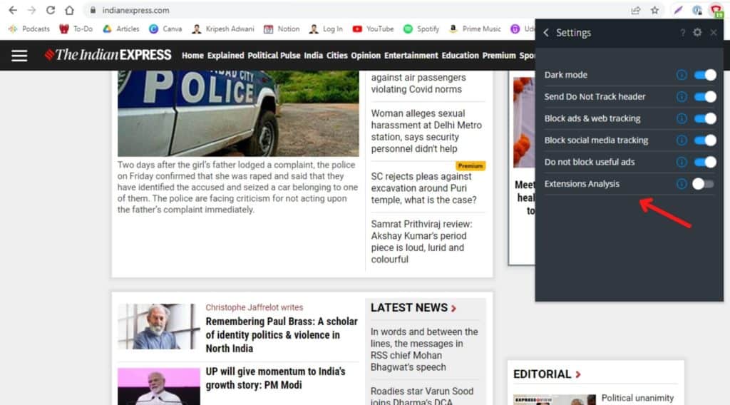 Avira Ad blocker settings