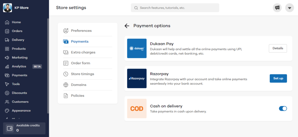 Dukaan App Review (2026) - Cheap Shopify Alternative 29 Dukaan Payment options