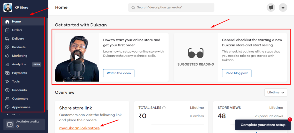 Dukaan App Review (2026) - Cheap Shopify Alternative 3 Dukaan UI