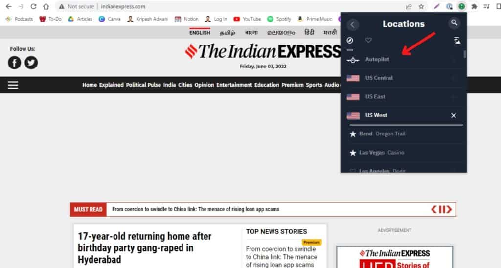 Windscribe proxy locations
