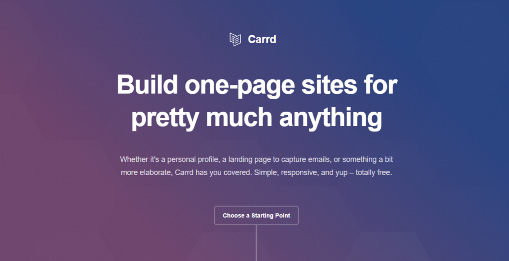 10 Best Free Website Builders (Hand-Picked For 2026) 43 Carrd homepage