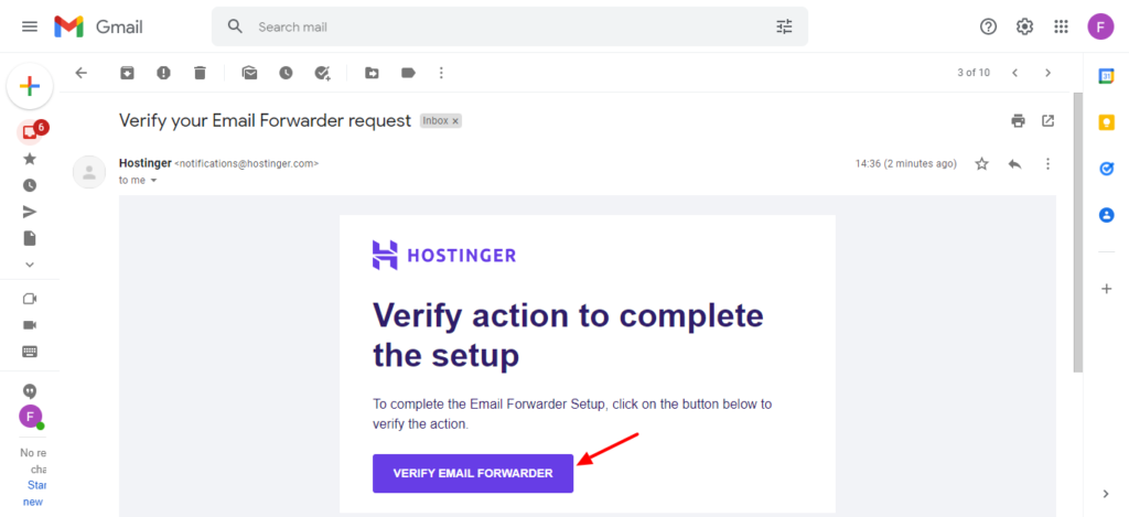 Connect Business Email to Gmail for Free (2026) - 7 Steps 5 Verify email foward
