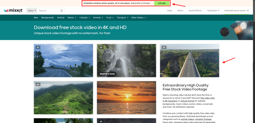 Mixkit - user interface
