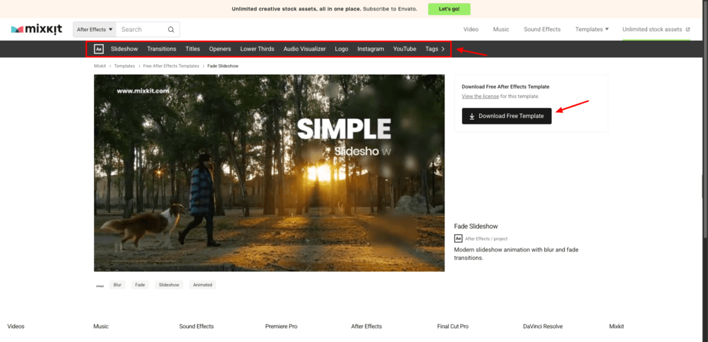 Mixkit - video templates
