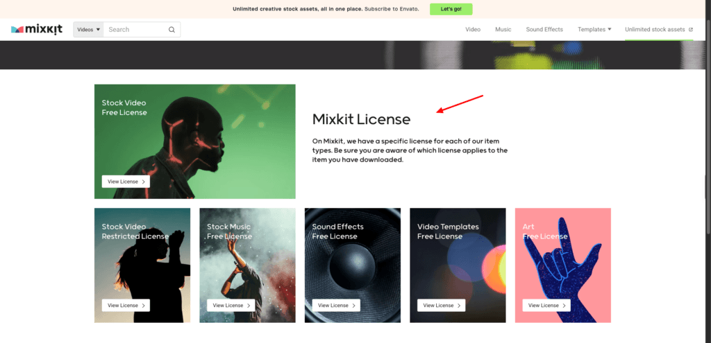 Mixkit Licenses
