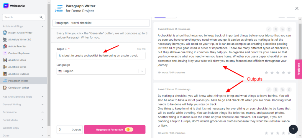 Writesonic Review (2026) - Is it Accurate & Cheap? 12 Writesonic Paragraph Writer