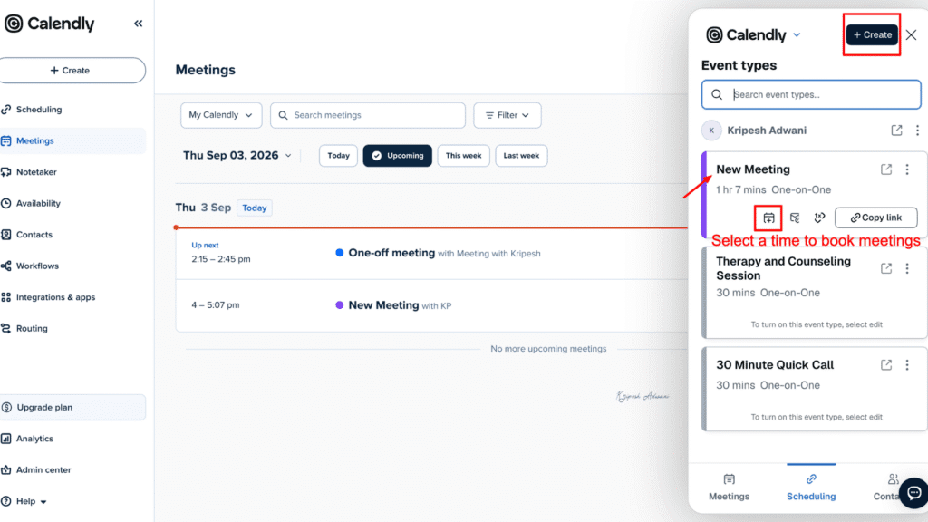 19 Best Chrome Extensions for Productivity (2026) - Get More Done 10 Calendly-chrome-extension-interface
