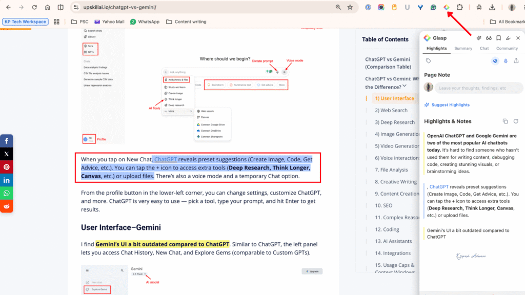 19 Best Chrome Extensions for Productivity (2026) - Get More Done 4 glasp-chrome-extension-interface