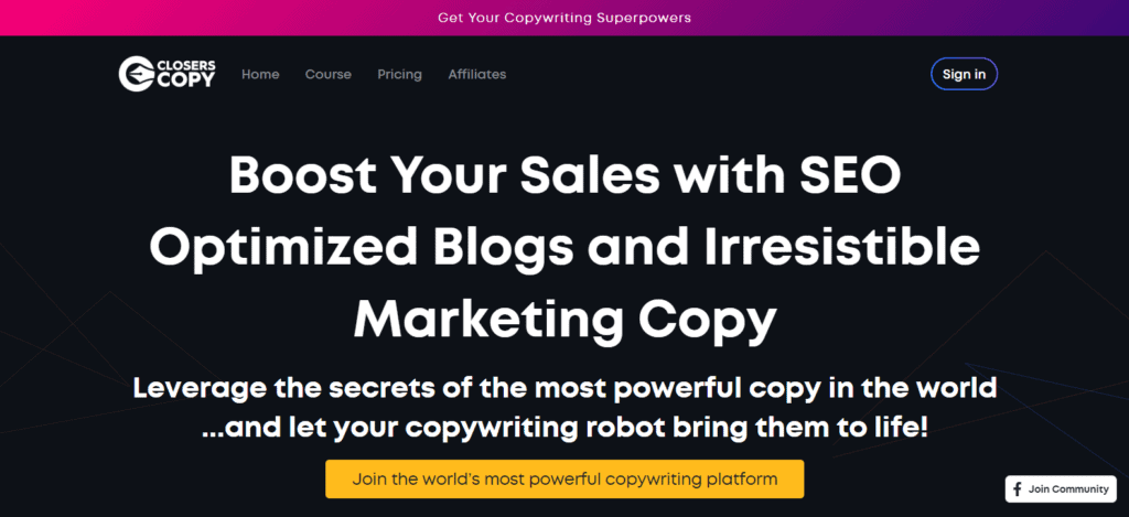 ClosersCopy Review (2026) - A New Way to Write Copy? 1 Closerscopy-homepage