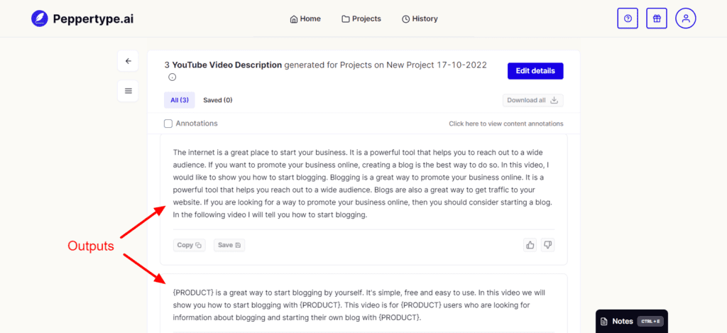Peppertype YouTube Video Descriptions