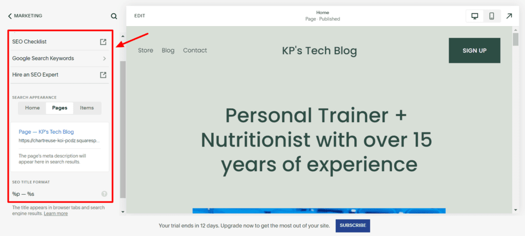 Squarespace Review (2026) - Worth The Hype? 14 Squarespace SEO options