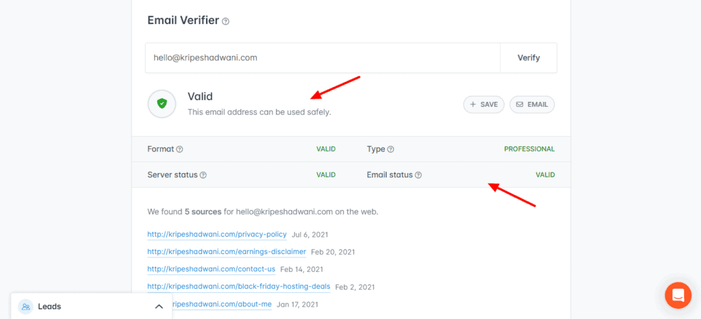 Hunter.io Review (2026) - How It Can Save Hours 6 Hunter Email Verifier