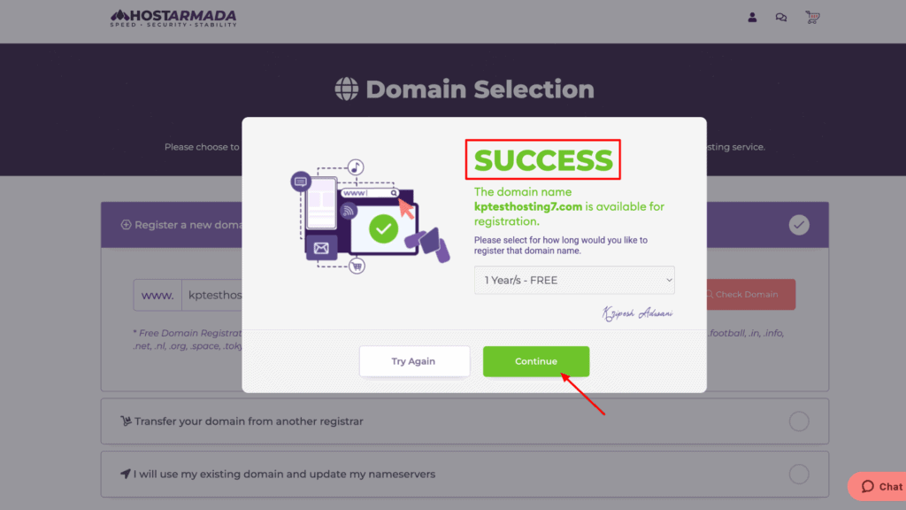 Step 4 Domain Verification 5