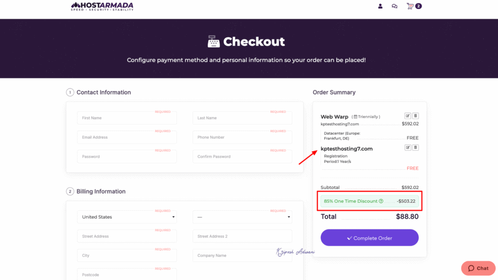 Step 7 Verify the Amount 1