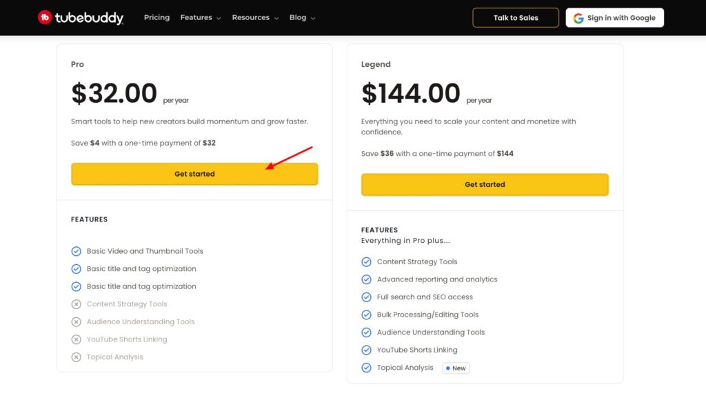 TubeBuddy - Pro plan