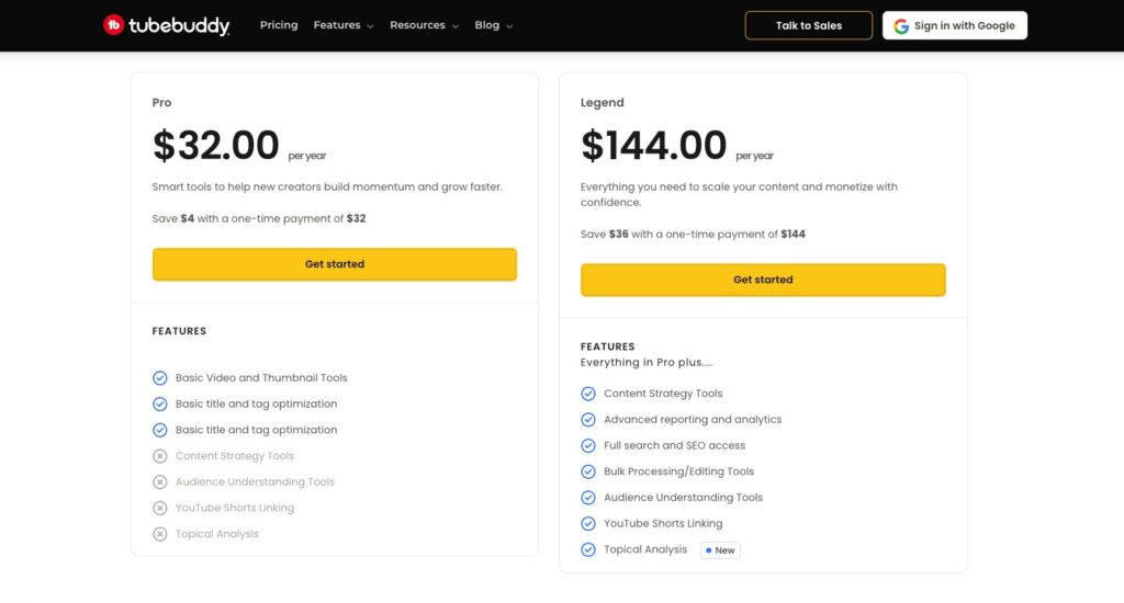 TubeBuddy black friday pricing