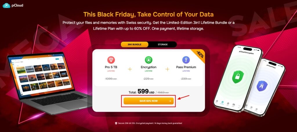 pCloud Black friday page