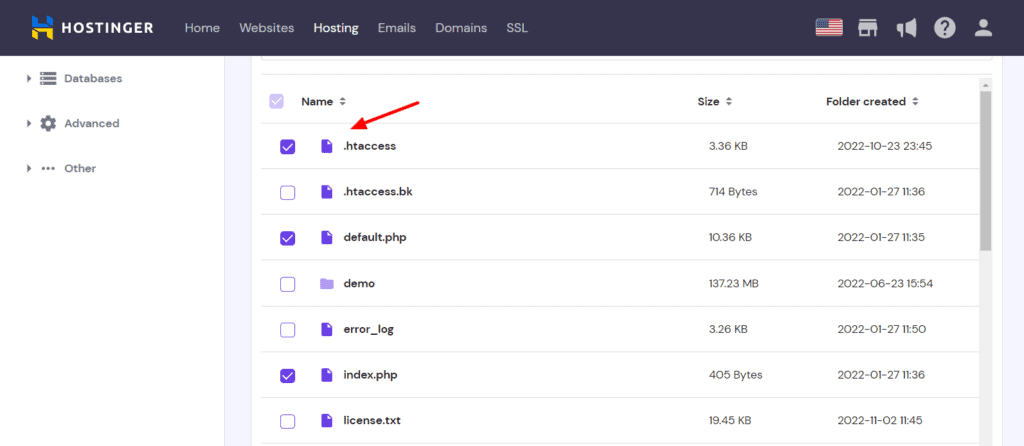 Hostinger Selective File Restoration
