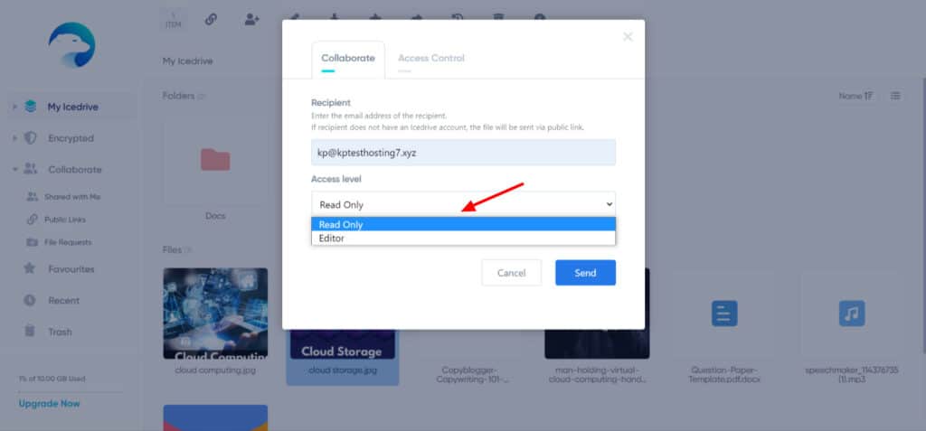 Icedrive Review (2026) - Why I Bought IceDrive? 8 Pros & 5 Cons 16 Icedrive access control
